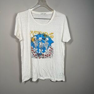 UNISEX GRATEFUL DEAD SKELETONS BED OF ROSES FLEA MARKET TEE